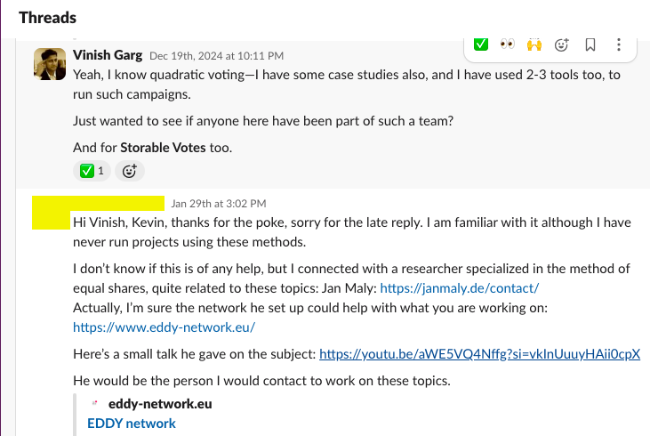 Vinish Garg shares an example of working on voting app, and how community helps in understanding the market and doing the research.